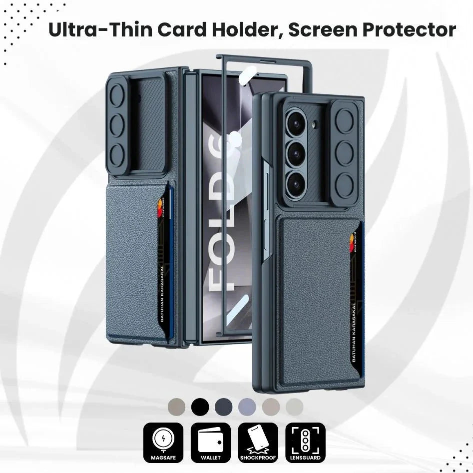 Ultra-Thin Card Holder Screen Protector Case For Samsung Z Fold 7/ 6 / 5
