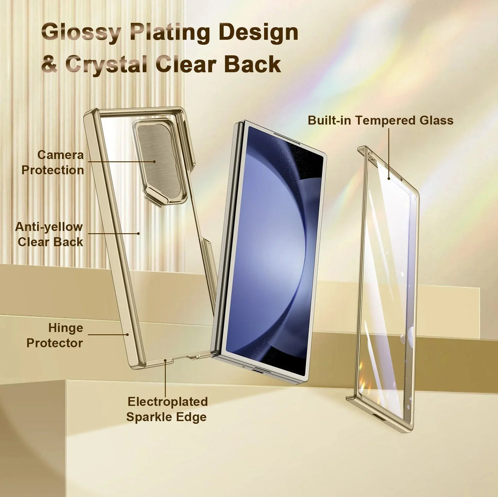 Clear Camera Cover Kickstand Case For Samsung Z Fold 7-4