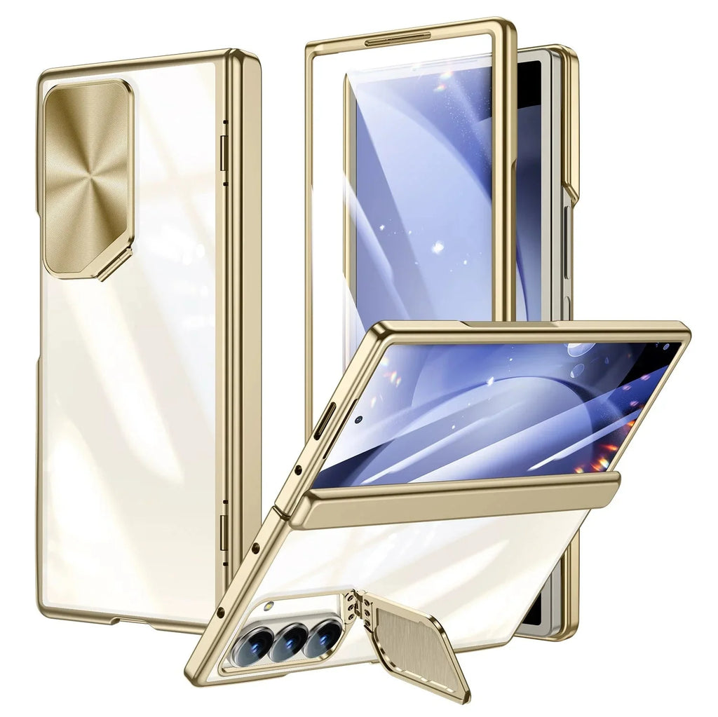 Clear Camera Cover Kickstand Case For Samsung Z Fold 7-4