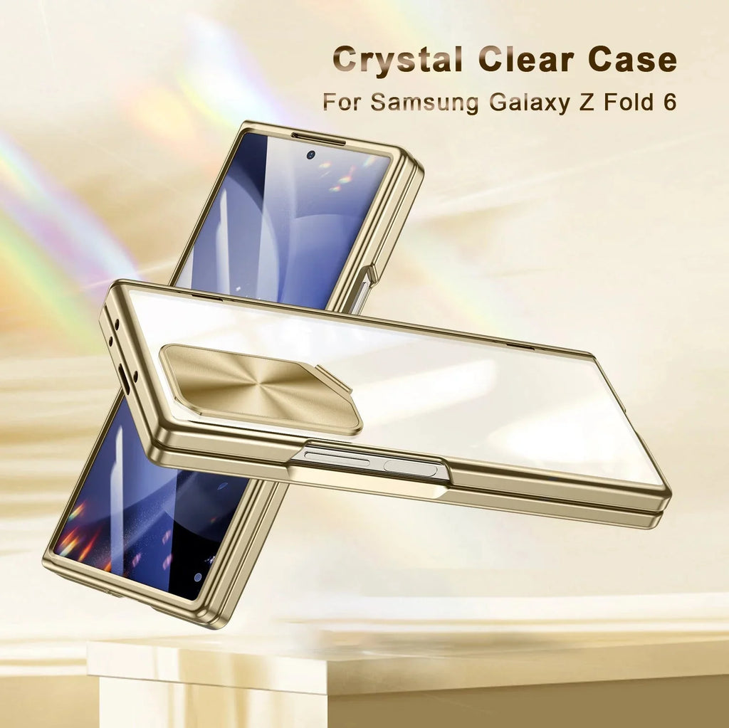 Clear Camera Cover Kickstand Case For Samsung Z Fold 7-4