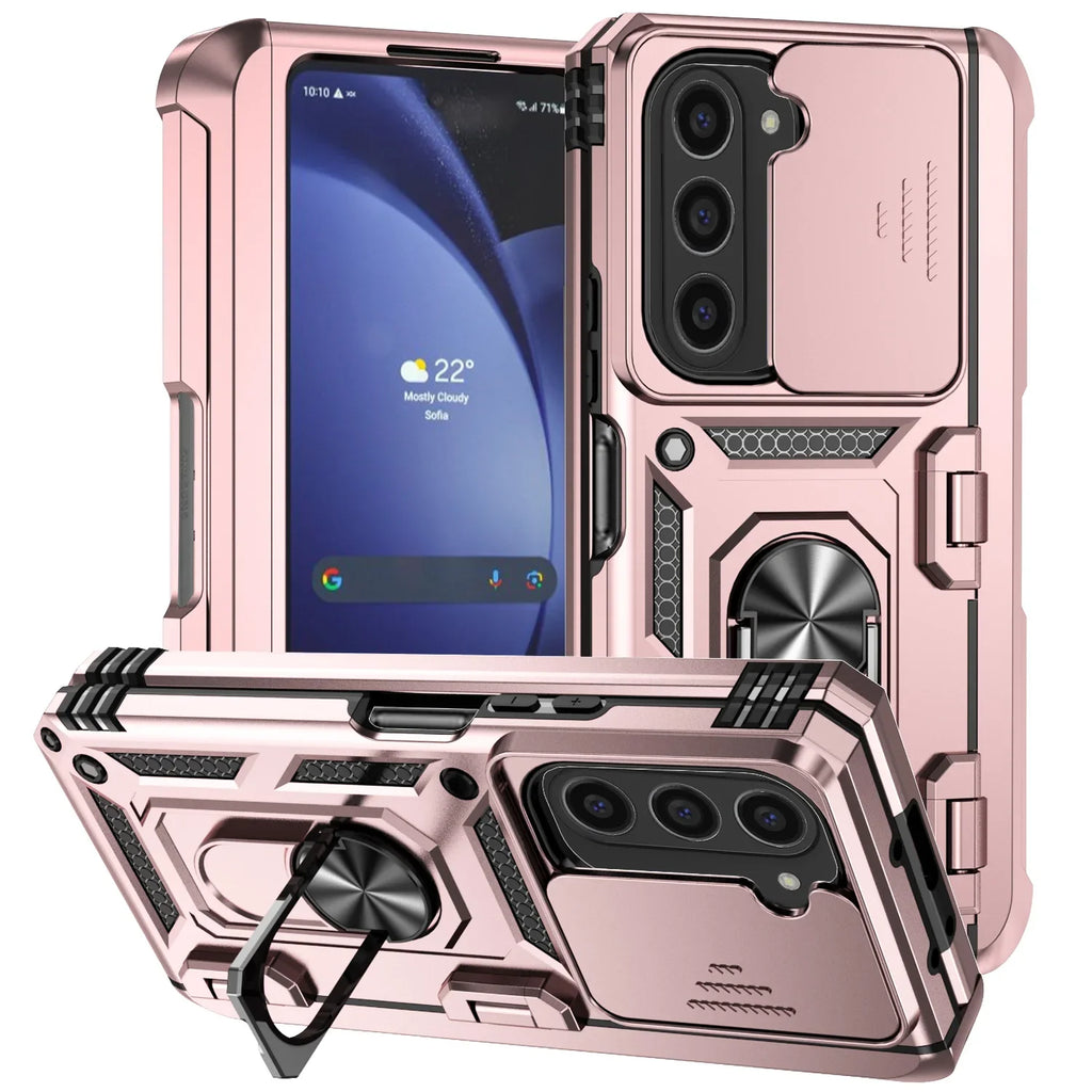 Extreme Shockproof Ring Stand Cam Slide Case For Samsung Z Fold 7-4