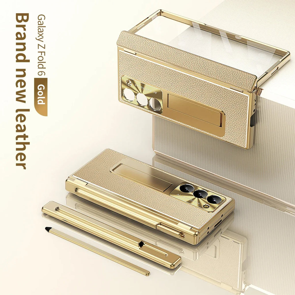 Prestige Z Fold 6, 5, 4 Leather S Pen Bracket Case