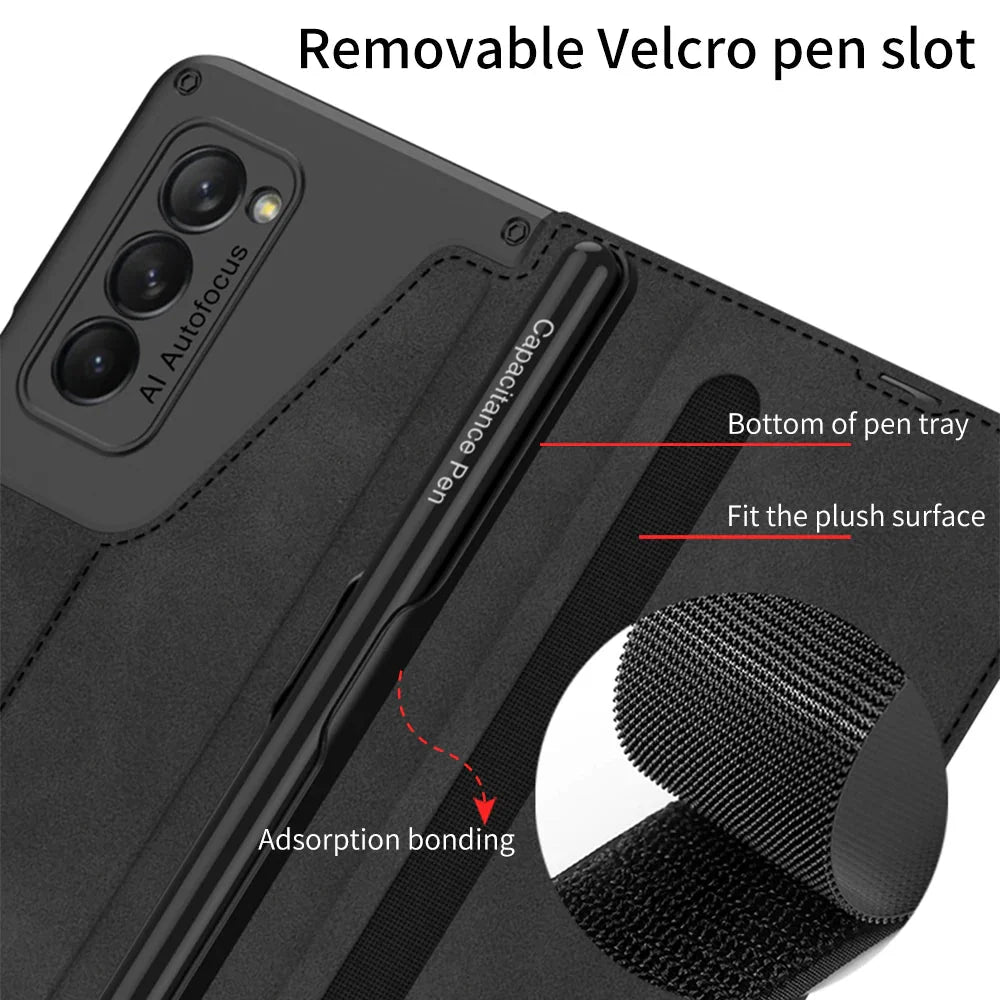 Armor Leather Wallet With Pen Slot Z Fold 7-3