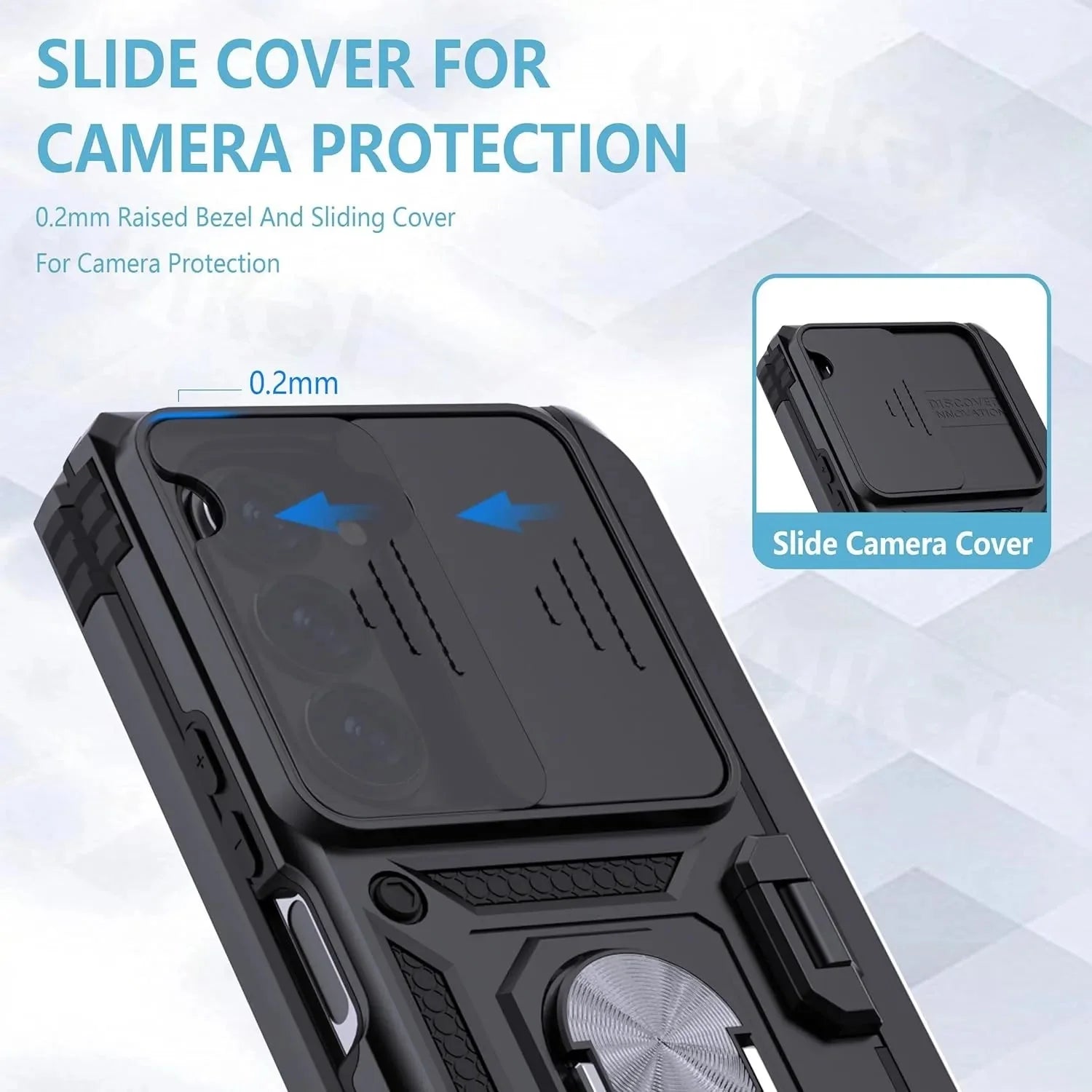 Extreme Shockproof Ring Stand Cam Slide Case For Samsung Z Fold 7-4