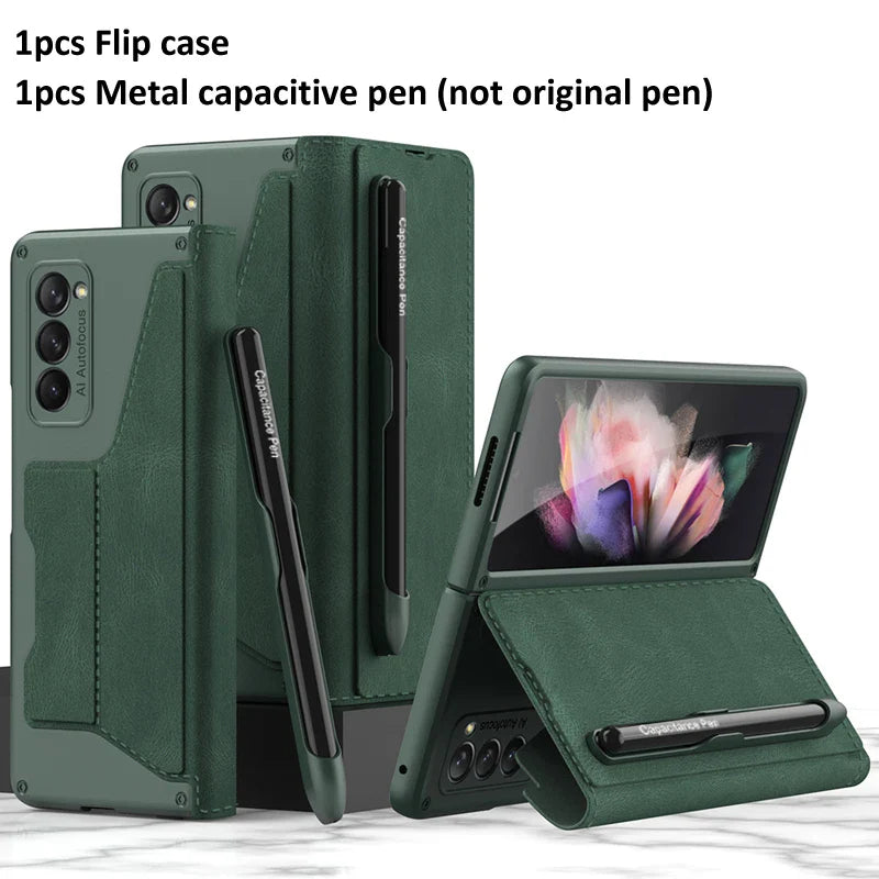 Armor Leather Wallet With Pen Slot Z Fold 7-3