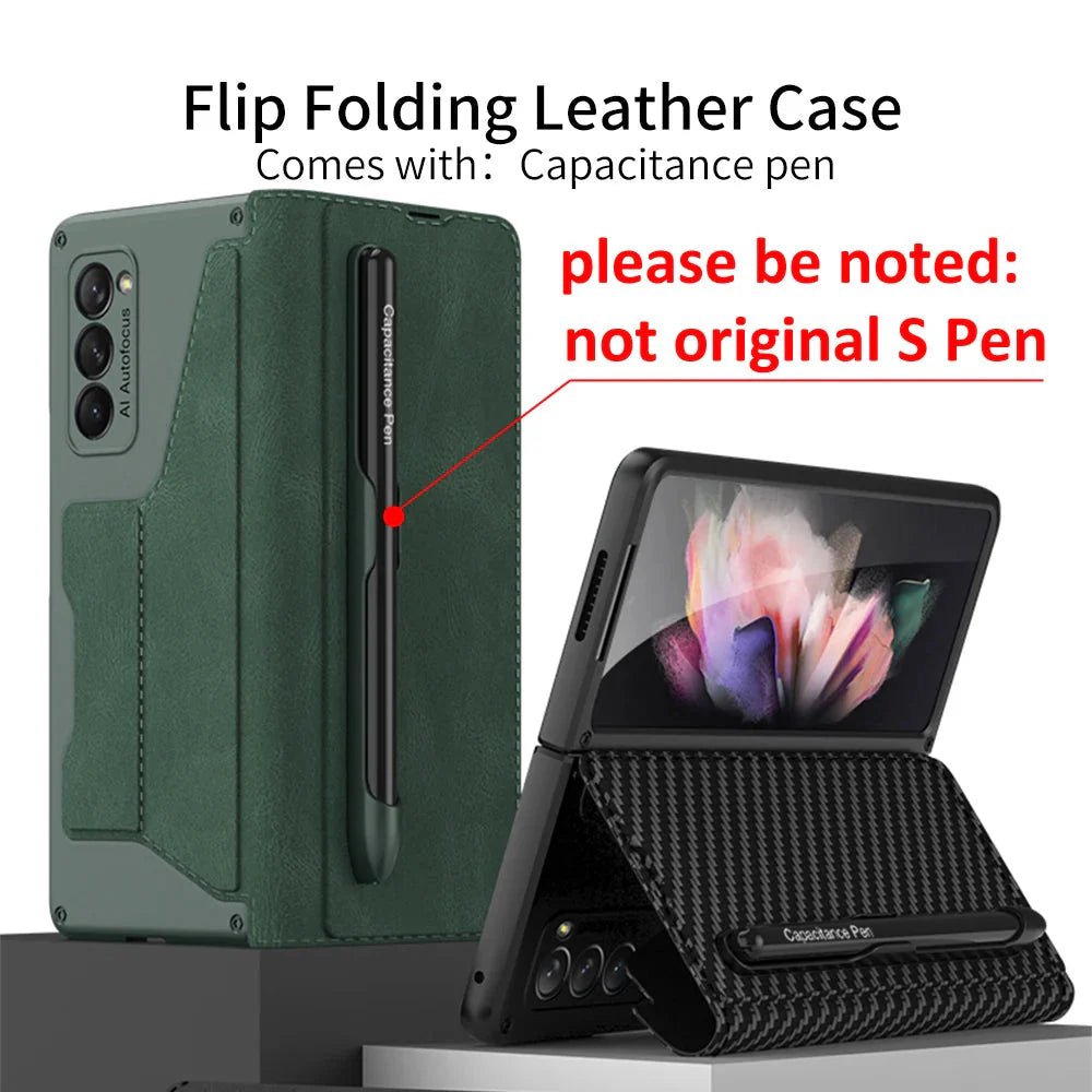 Armor Leather Wallet With Pen Slot Z Fold 7-3