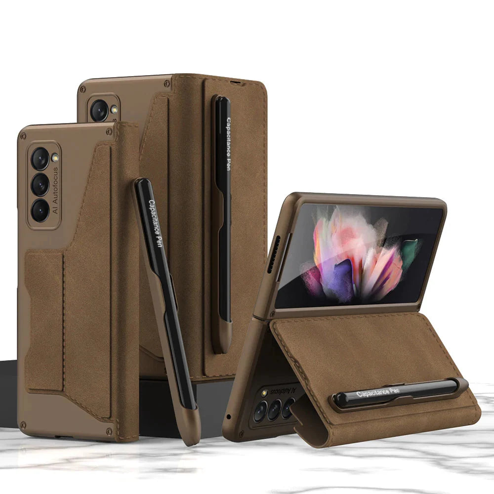 Armor Leather Wallet With Pen Slot Z Fold 7-3