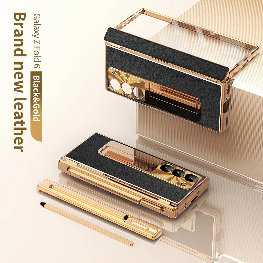 Prestige Z Fold 6, 5, 4 Leather S Pen Bracket Case