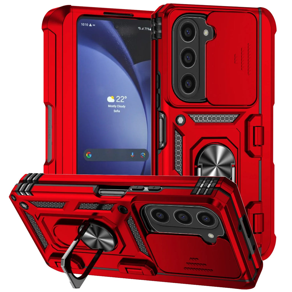 Extreme Shockproof Ring Stand Cam Slide Case For Samsung Z Fold 7-4