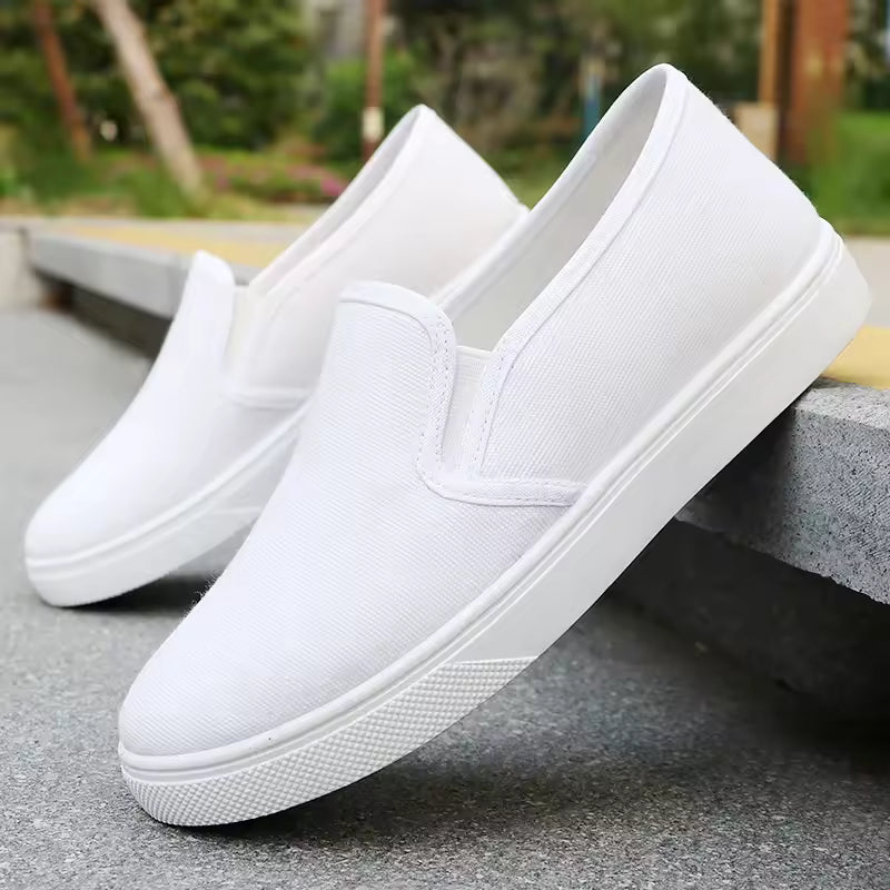 White casual sneakers