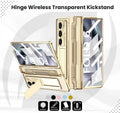 Hinge Wireless Transparent Kickstand Case For Samsung Z Fold 7/ 6 / 5 / 4
