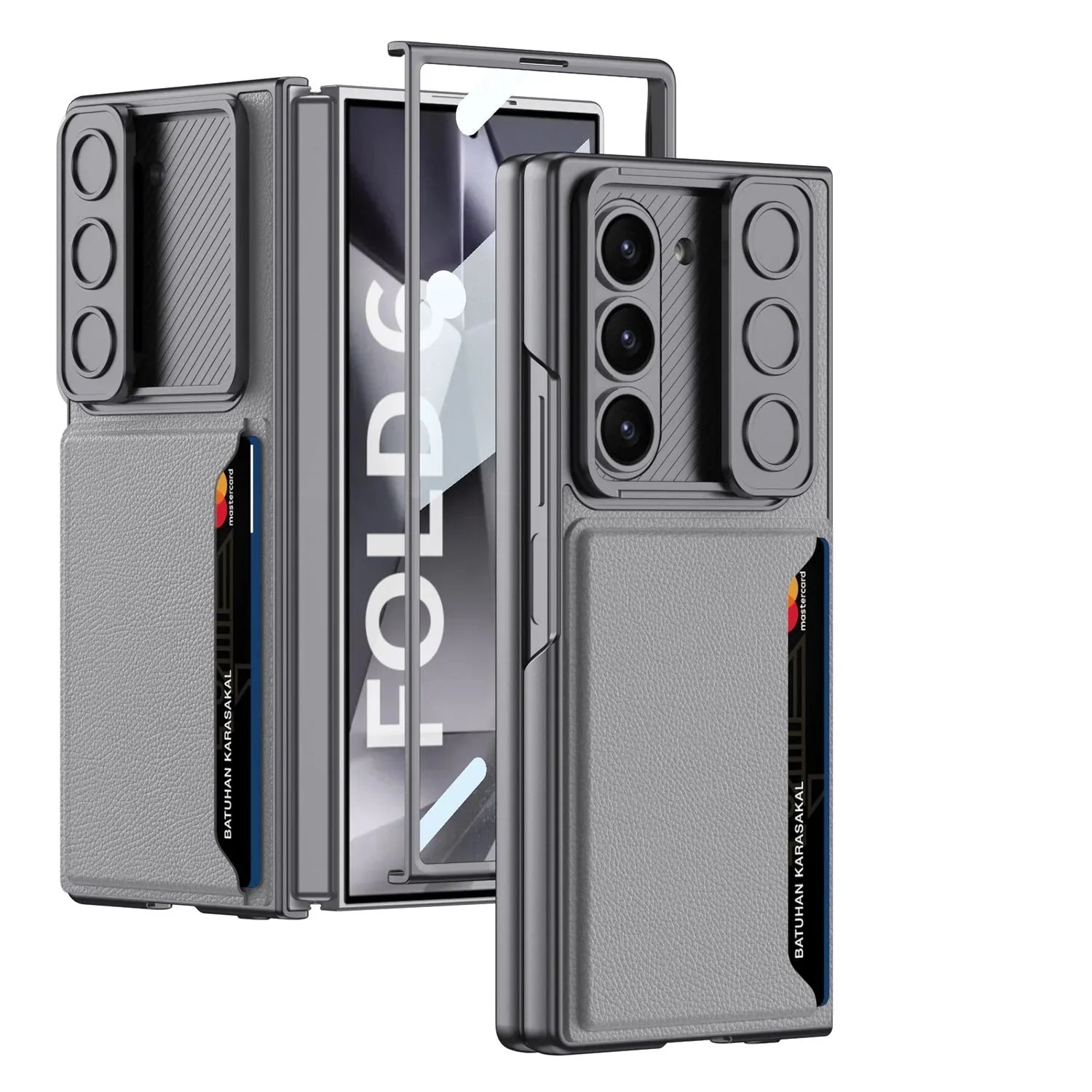 Ultra-Thin Card Holder Screen Protector Case For Samsung Z Fold 7/ 6 / 5