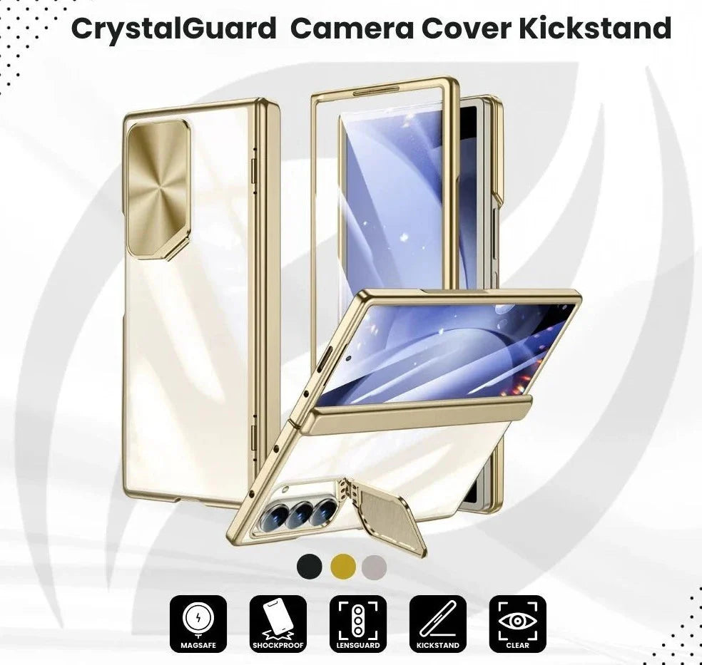 Clear Camera Cover Kickstand Case For Samsung Z Fold 7-4
